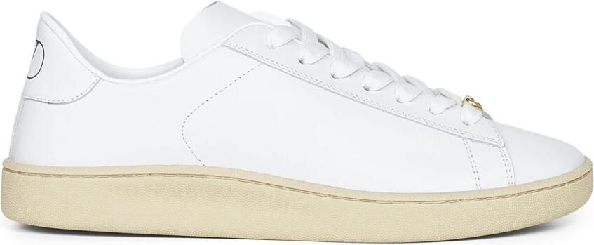 Valentino Lage Sneakers Baskets Royco en cuir blanc