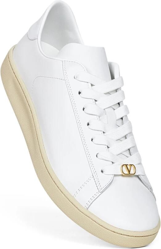 Valentino Lage Sneakers Baskets Royco en cuir blanc - Foto 2