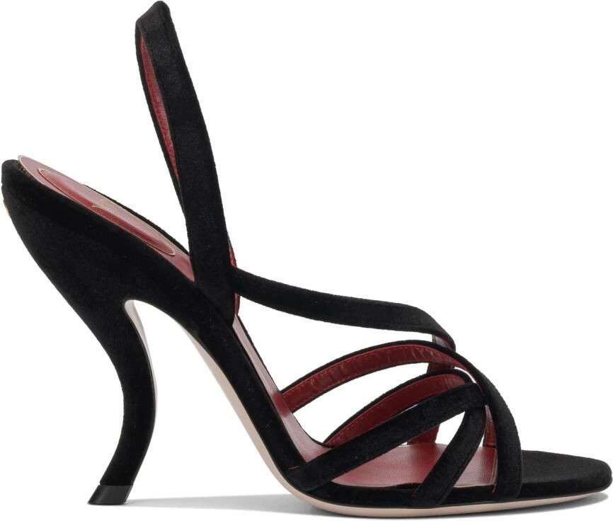 Valentino Garavani Fetishique Velvet Sandaal met VLogo-detail - Foto 2