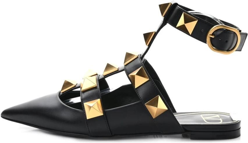Valentino Garavani Ballerinas Roman Stud Zwart Dames - Foto 3