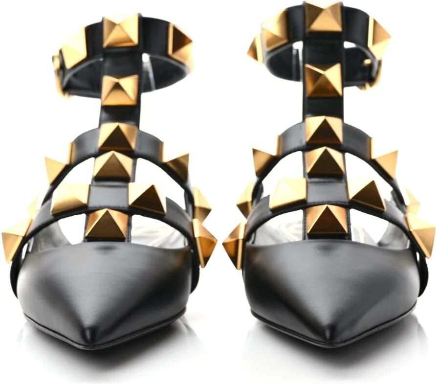 Valentino Garavani Ballerinas Roman Stud Zwart Dames - Foto 2