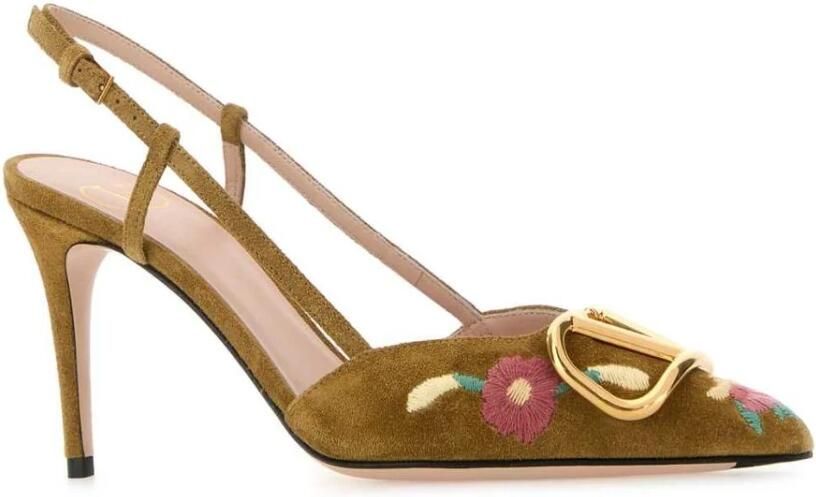Valentino Garavani Slingback Pumps met bloe borduursel - Foto 2