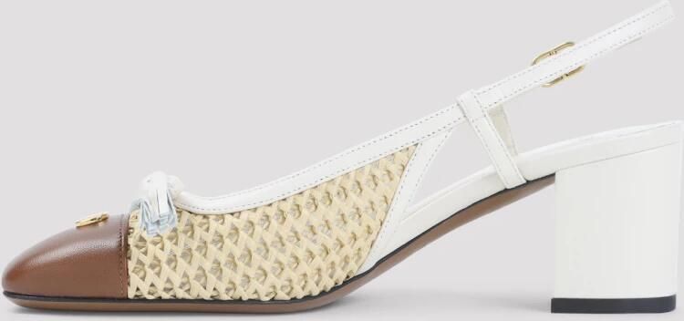 Valentino Garavani Slingback Pumps met Strikdetail - Foto 4