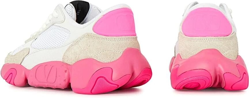 Valentino Garavani Witte Leren Sneakers met Geperforeerd Detail White - Foto 3