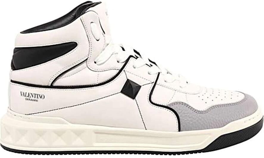 Valentino Garavani One Stud Mid-Top Sneakers White Heren - Foto 3