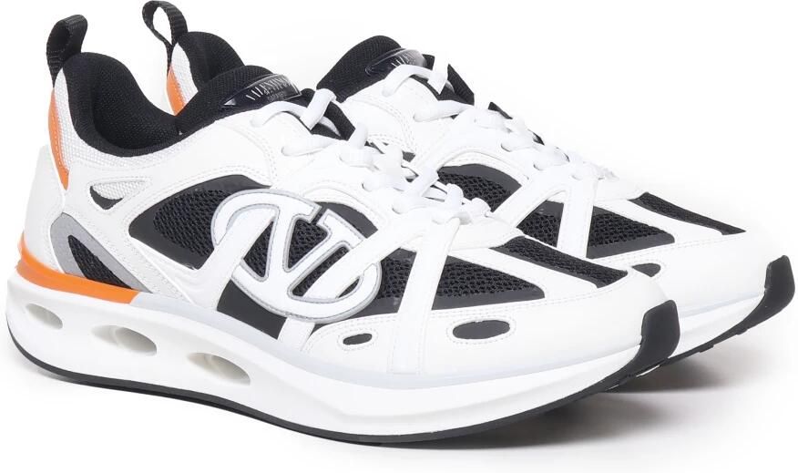 Valentino Garavani Reflecterende Vlogo Easyjog Sneaker White Heren