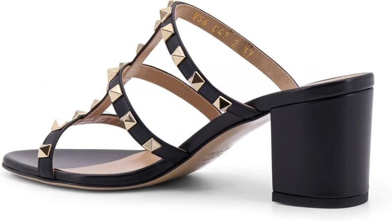 Valentino Garavani Studded Leren Slide Sandalen - Foto 2