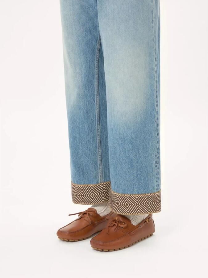 Valentino Garavani Tabak Leren Bootschoen Loafer