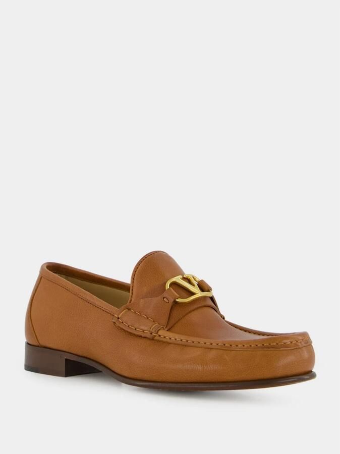 Valentino Garavani Tabak V-Logo Loafers