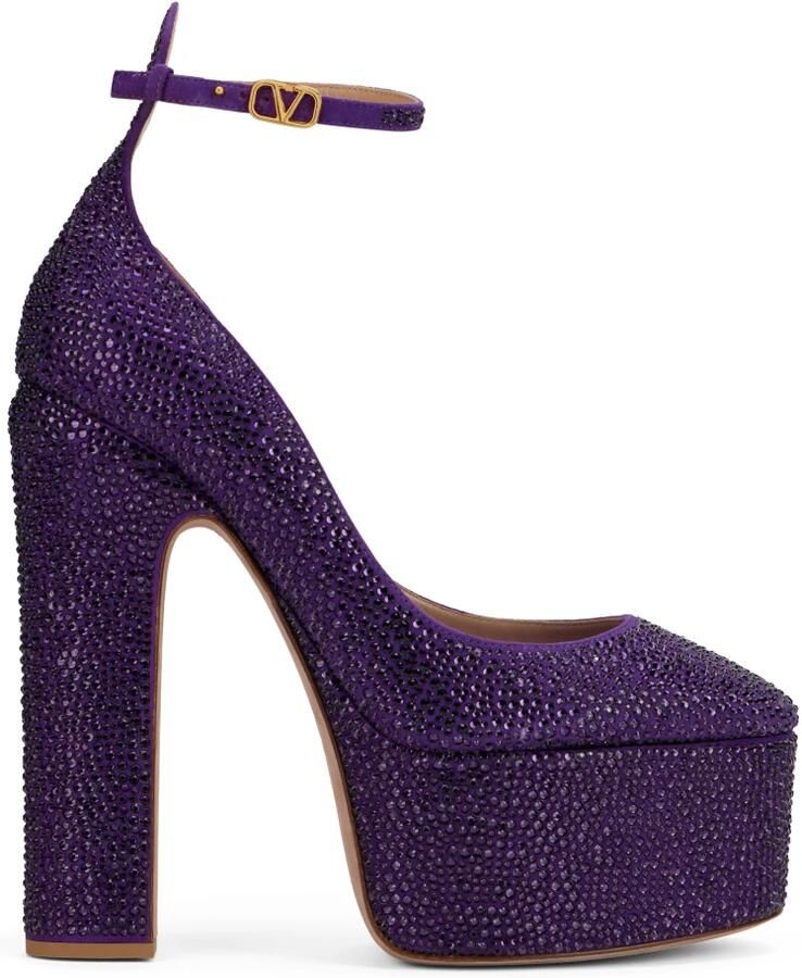 Valentino Garavani Tan-Go Platformpump met Kristallen