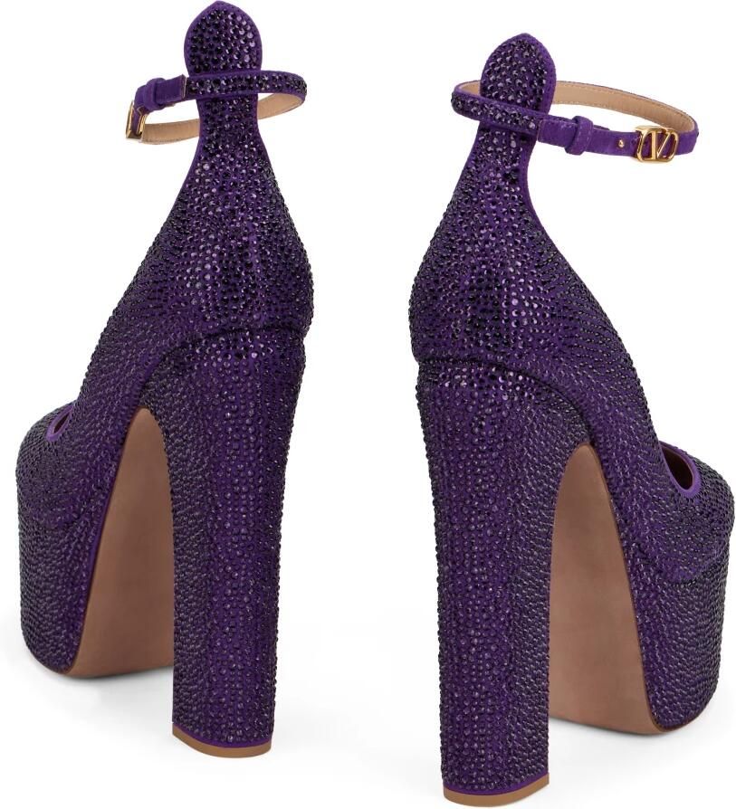 Valentino Garavani Tan-Go Platformpump met Kristallen - Foto 2