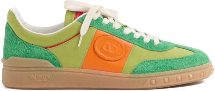 Valentino Garavani Groene Sneakers Kleurblok Ontwerp Multicolor Heren - Foto 2