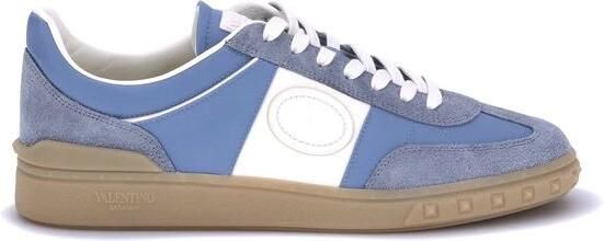 Valentino Garavani Leren sneakers met suède en kwastjesband - Foto 4