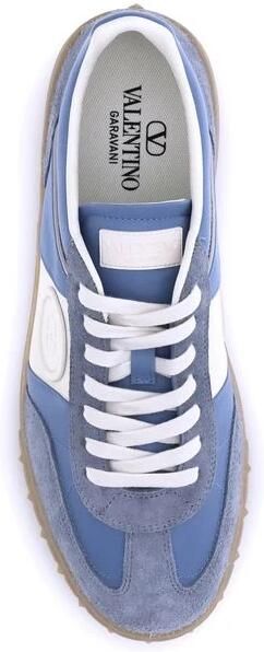 Valentino Garavani Leren sneakers met suède en kwastjesband - Foto 3