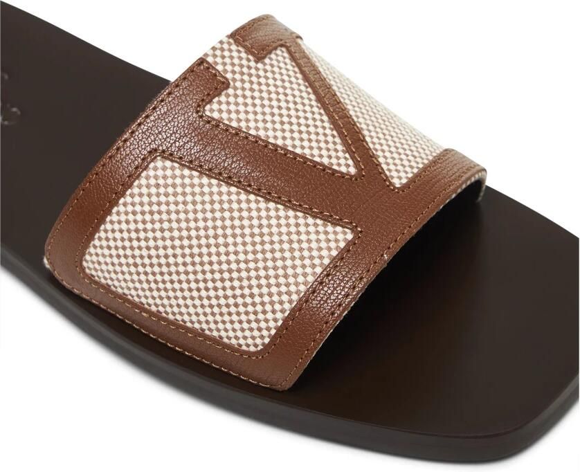 Valentino Garavani Viva Superstar Leren Sandalen Brown Heren