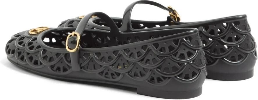 Valentino Garavani Ondette Rubber Ballerina met Scallop Patroon 05mm - Foto 8