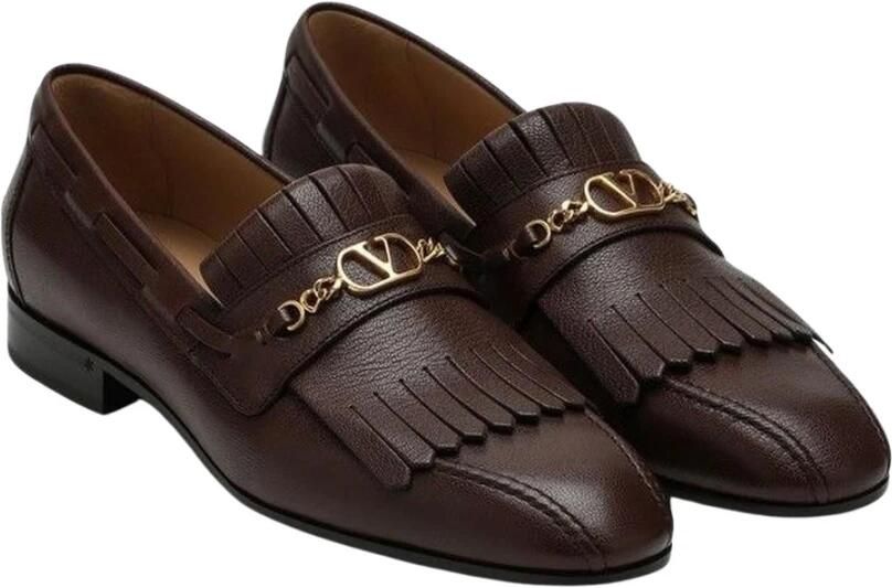 Valentino Garavani VLogo Signature Kidskin Loafer Met Franjes