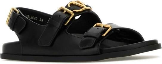Valentino Garavani VLogo Signature leren platte sandalen