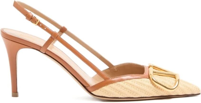 Valentino Garavani Vlogo Signature Leren Slingback Pumps