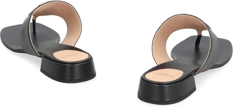 Valentino Garavani Zwarte leren VLogo sandalen Lente-Zomer 2025 Black Dames - Foto 2