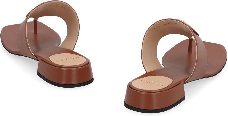 Valentino Garavani VLogo Signature leren slippers