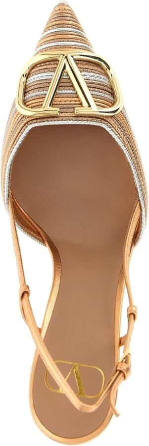 Valentino Garavani Vlogo Signature Metallic Slingback Pump - Foto 2