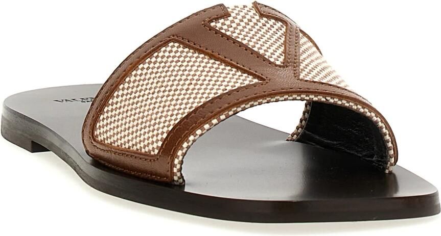Valentino Superstar Square Toeline Slides Brown Dames - Foto 3