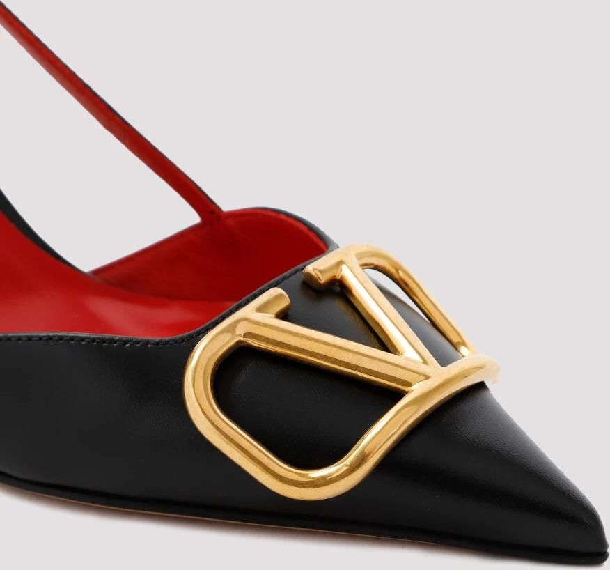 Valentino Garavani Vlogo Signature Slingback pump van kalfsleer - Foto 2