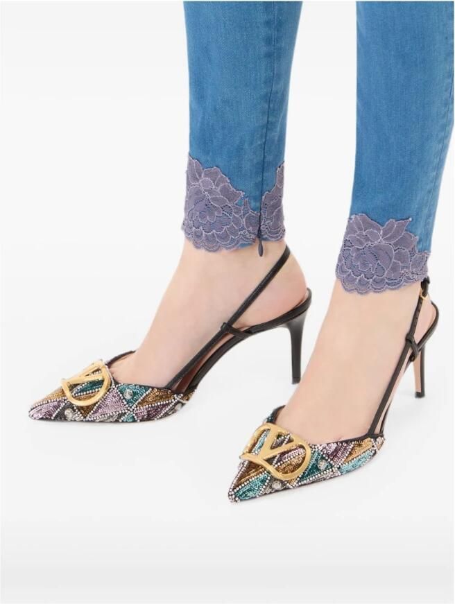 Valentino Garavani VLogo Signature Slingback Pumps met Borduurwerk 80mm - Foto 2