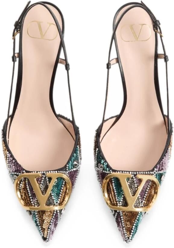 Valentino Garavani VLogo Signature Slingback Pumps met Borduurwerk 80mm - Foto 3