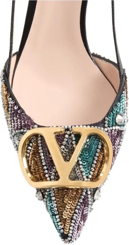 Valentino Garavani VLogo Signature Slingback Pumps met Borduurwerk 80mm - Foto 5