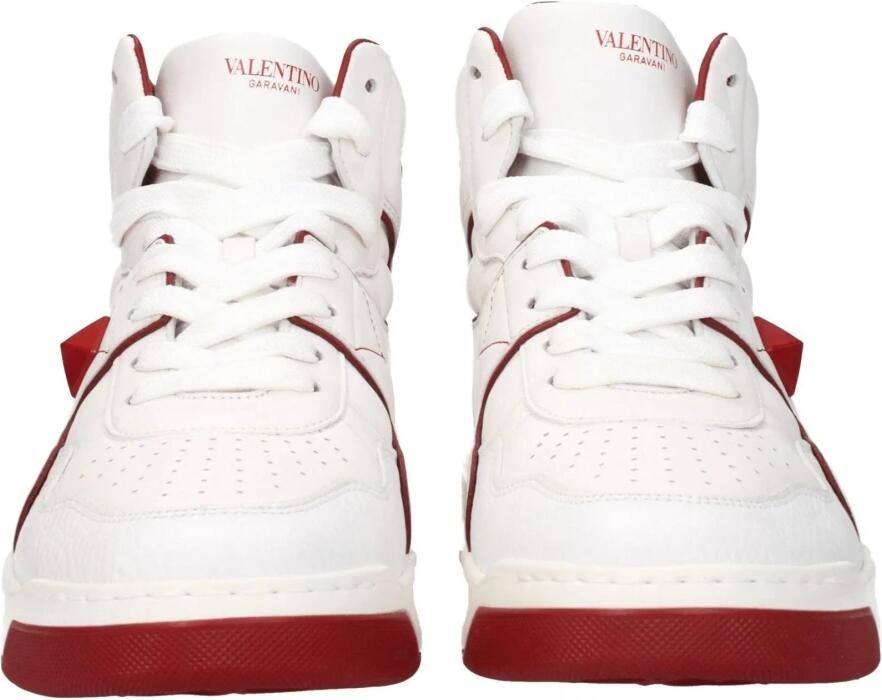 Valentino Garavani Witte Leren High Tops Sneakers