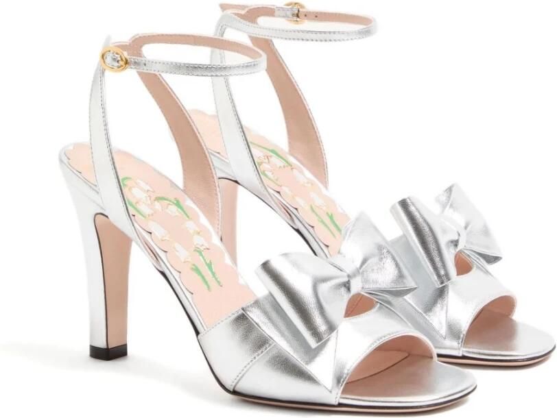 Valentino Garavani Zilveren Boog Sandalen voor Vrouwen