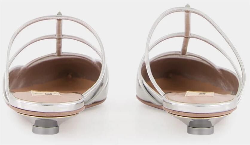 Valentino Garavani Zilveren Mini Rockstud Muiltjes