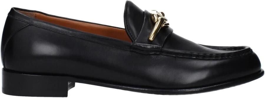 Valentino Garavani V-Logo Moon Leather Loafers in zwart