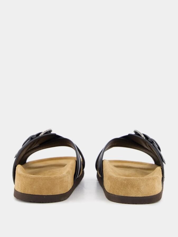 Valentino Garavani Zwarte leren slippers