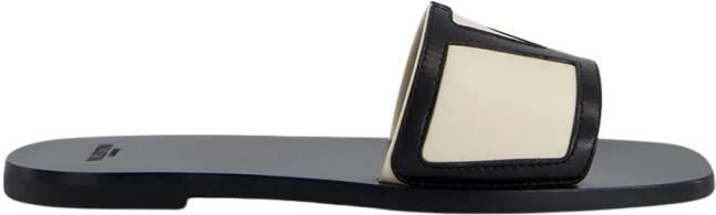 Valentino Garavani Zwarte leren Superstar Slides