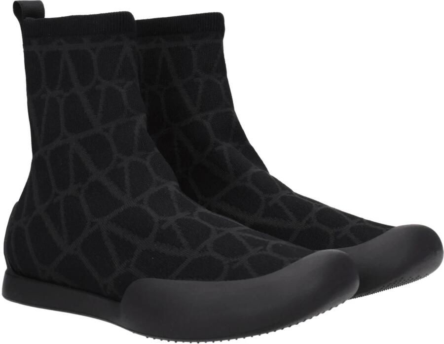 Valentino Garavani Zwarte Stoffen High Tops Sneakers - Foto 4