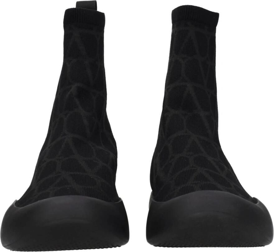 Valentino Garavani Zwarte Stoffen High Tops Sneakers - Foto 2