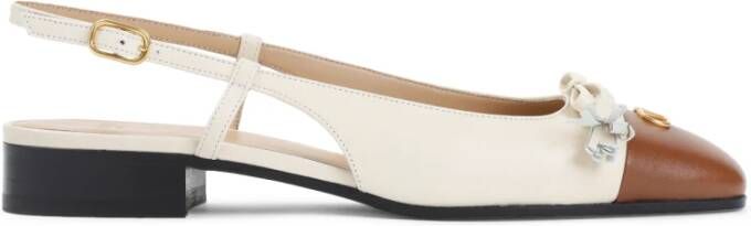 Valentino Garavani "Valet Du Roi" Slingback Ballerinas White in wit
