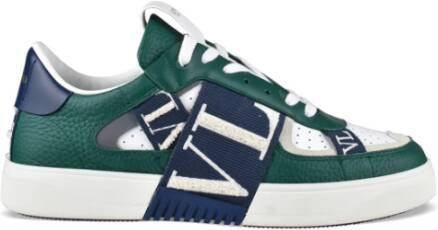 Valentino Garavani Vl7N Sneakers in wit en groen leer White Heren