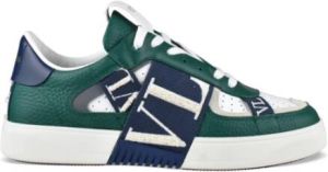 Valentino Garavani Vl7N Wit Groen Leren Sneakers Wit Heren