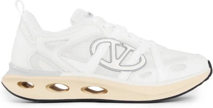Valentino Garavani Witte Leren Sneakers Easyjog Collectie White Heren