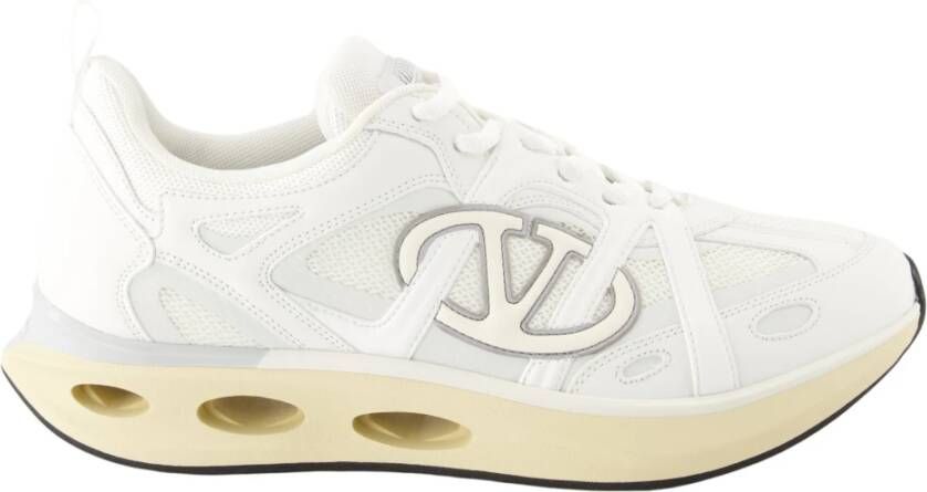 Valentino Garavani Witte Leren Sneakers Easyjog Collectie White Heren