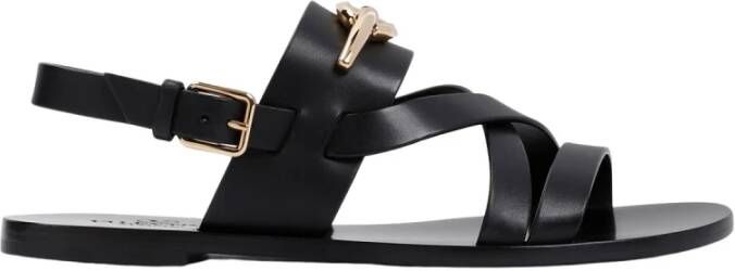 Valentino Garavani VLogo Gate Sandalen in Zwart Black Dames