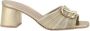 Valentino Garavani VLogo Leren Sandalen met Chunky Hak Yellow Dames - Thumbnail 1
