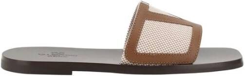 Valentino Garavani Viva Superstar Leren Sandalen Brown Heren