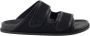 Valentino Garavani Zwarte Platte Sandalen Iconographe Aw24 - Thumbnail 1