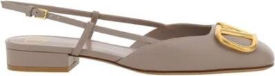 Valentino Garavani VLogo Square Toe Ballerinas met Slingback