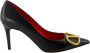 Valentino Garavani Zwarte Leren Puntige Hak Schoenen Black Dames - Thumbnail 9
